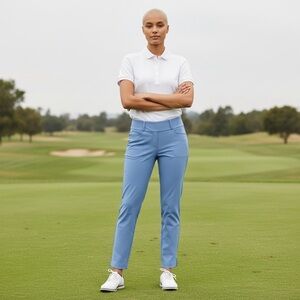 Walter Hagen Sculpt Golf Pant Women's H/R Mid Blue Performance Size-M NWT